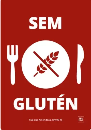 Editar um cartaz sem glúten