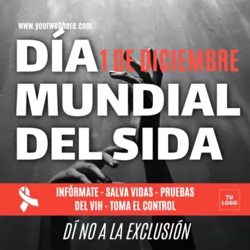 Edita un diseño sobre el SIDA