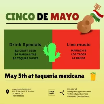 Bearbeite eine Vorlage zum „Cinco de Mayo“
