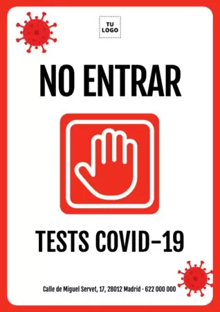 Editar un cartel de tests y vacunas