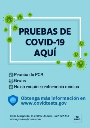 Editar un cartel de tests y vacunas