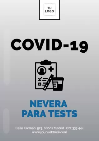 Editar un cartel de tests y vacunas