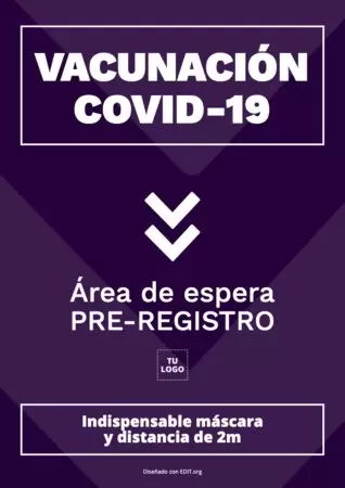 Editar un cartel de tests y vacunas
