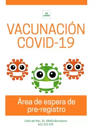 Editar un cartel de tests y vacunas