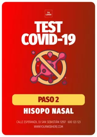 Editar un cartel de tests y vacunas