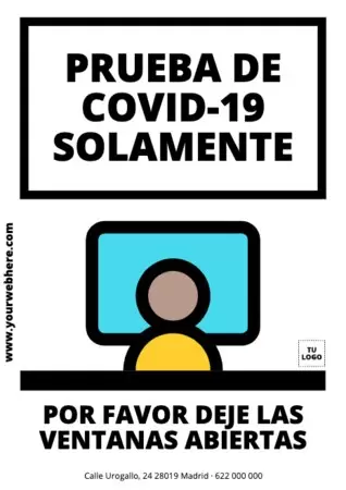 Editar un cartel de tests y vacunas