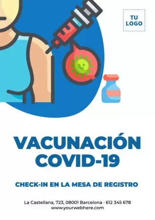 Editar un cartel de tests y vacunas