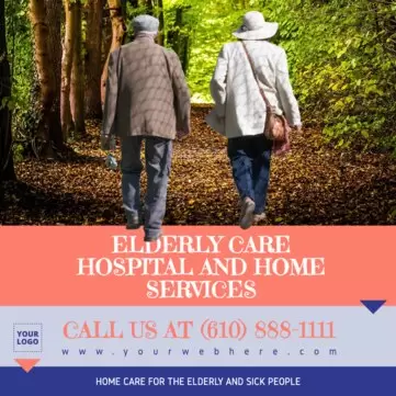 Edite um folheto para o cuidado de idosos