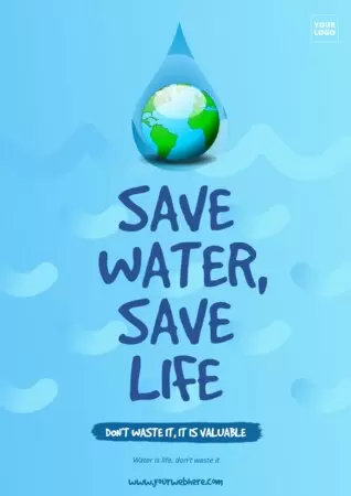 Bearbeite ein Design für den Weltwassertag