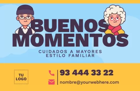 Edita un flyer para cuidados de ancianos