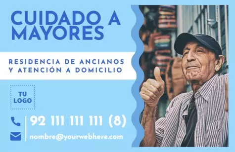 Edita un flyer para cuidados de ancianos