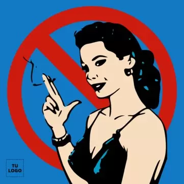 Editar un cartel de no fumar