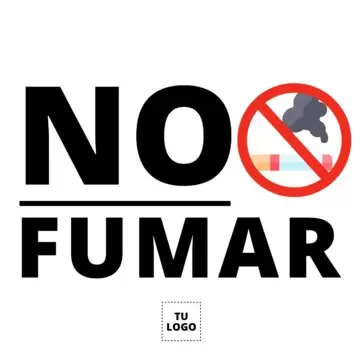 Editar un cartel de no fumar