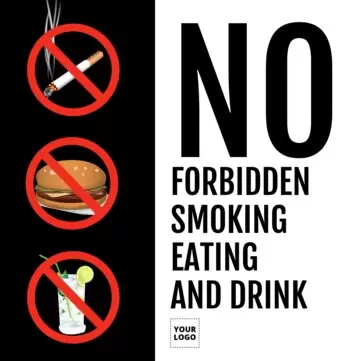 Editar um cartaz de É Proibido Fumar