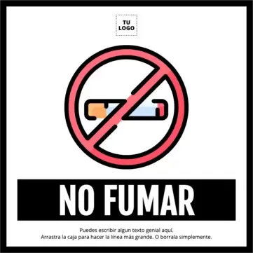 Editar un cartel de no fumar