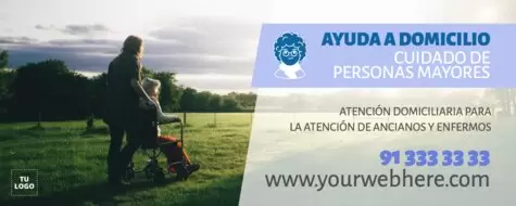 Edita un flyer para cuidados de ancianos