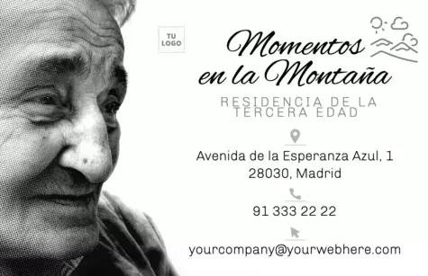 Edita un flyer para cuidados de ancianos