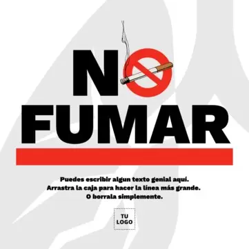 Editar un cartel de no fumar