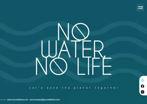 Edita um design do dia mundial da água