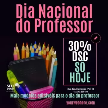 Edite um design para o Dia do Professor