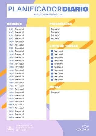 Edita un planificador diario