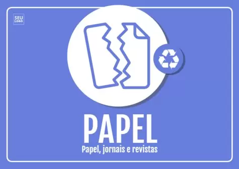 Edite um pôster sobre reciclagem