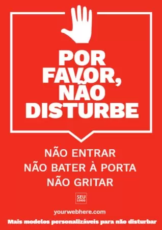 Edite um cartaz de não perturbe