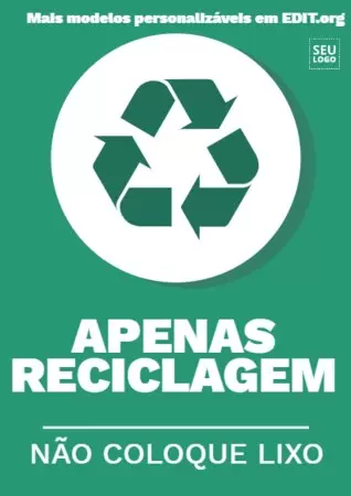 Edite um pôster sobre reciclagem