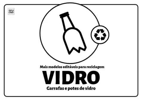 Edite um pôster sobre reciclagem