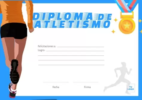 Edita un diseño sobre atletismo