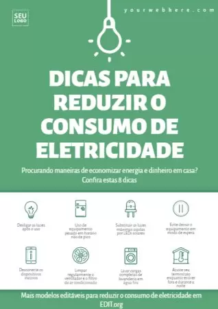 Edite um pôster de economia de energia