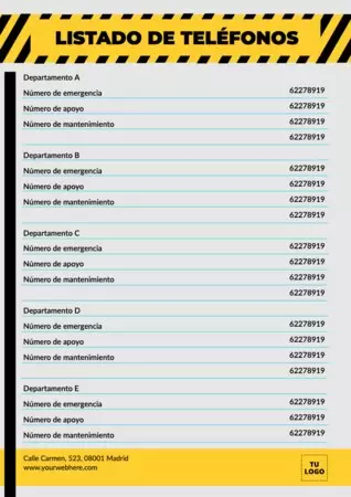Crea una lista de teléfonos