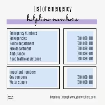 Edit a hotlines list template