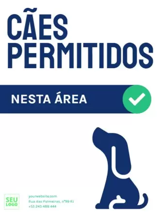 Edite um cartaz pet-friendly