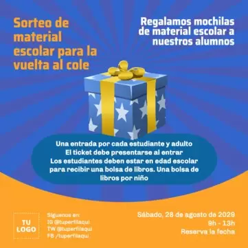 Editar una plantilla para sorteos