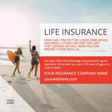 Een ontwerp bewerken om reclame te maken voor levensverzekeringen