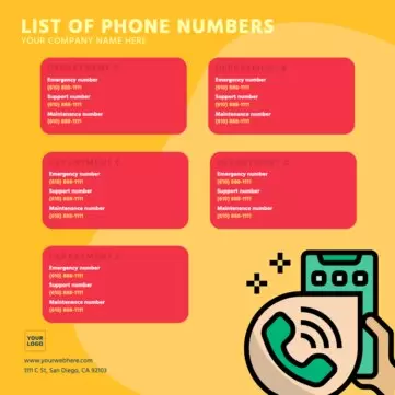 Bearbeite eine Liste mit Telefonnummern