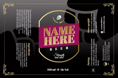 Edit a beer label design