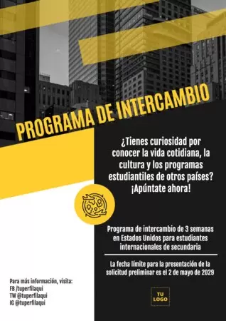 Edita una plantilla de programa de intercambio