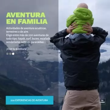 Edita plantillas de experiencias de aventura