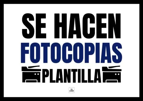 Edita un cartel de se hacen fotocopias