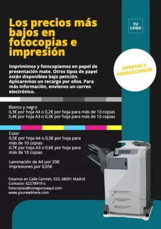 Editar una plantilla para imprentas
