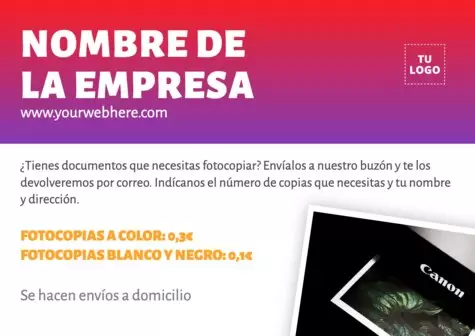 Editar una plantilla para imprentas