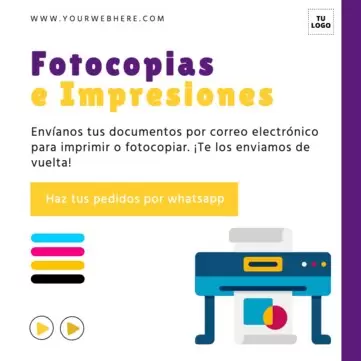 Edita un cartel de se hacen fotocopias