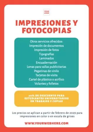 Editar una plantilla para imprentas