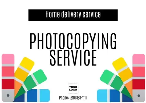 Edit a sign for photocopying and printing