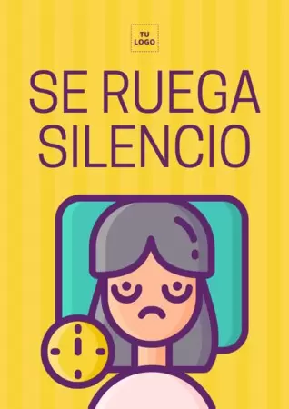 Edita un cartel de silencio 
