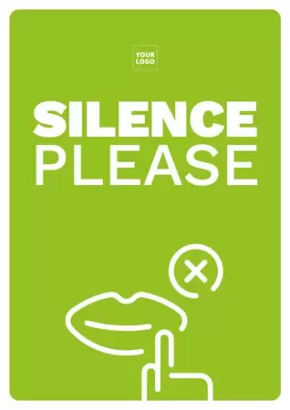 Editar um cartaz de silêncio