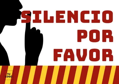 Edita un cartel de silencio 