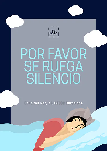 Edita un cartel de silencio 